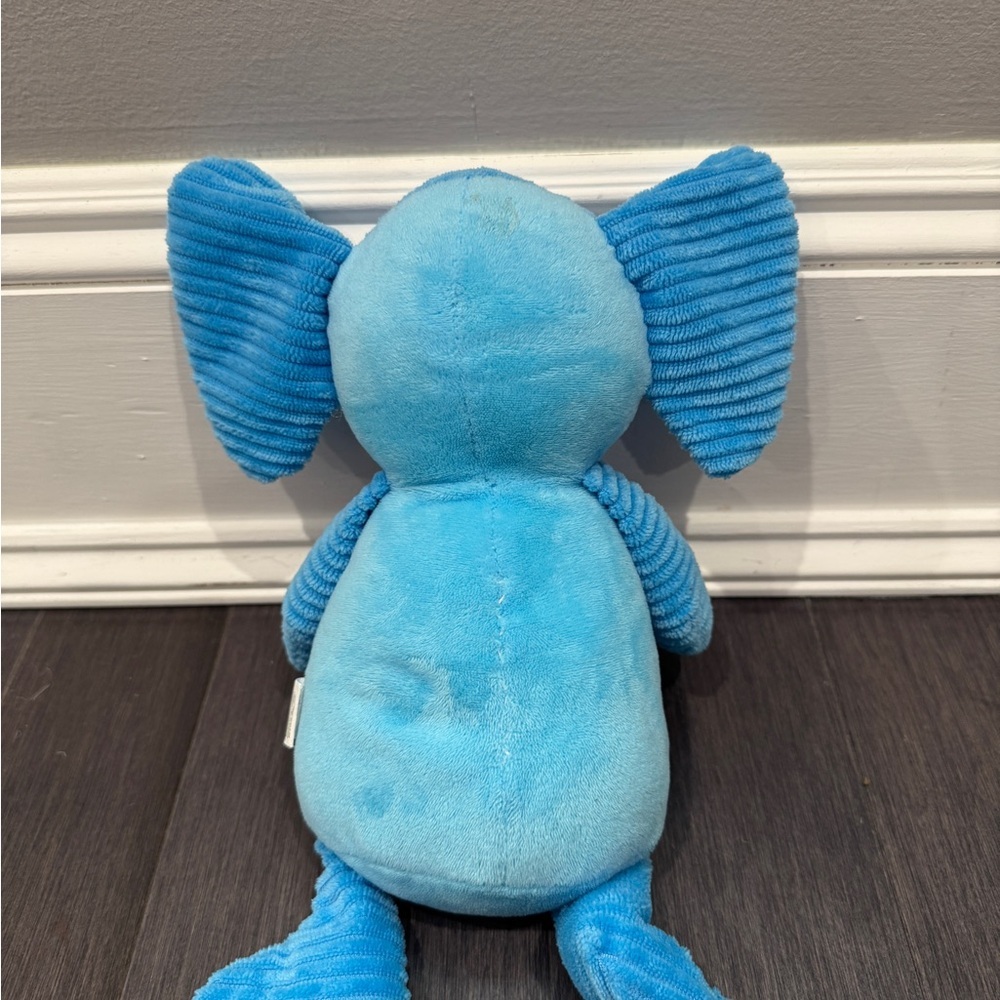 Like New Blue Corduroy Elephant Tough Plush Dog Pet Toy - Picture 4 of 5